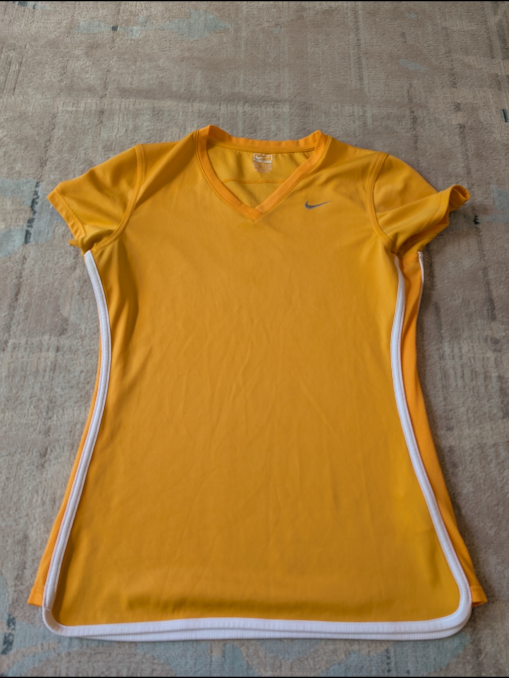 Nike Women’s Yellow V‑Neck Athletic Top